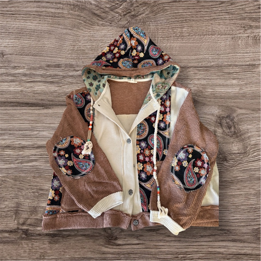 Woman’s Patchwork Hooded Jacket
